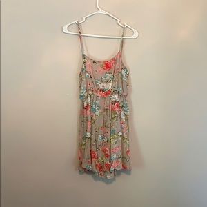 Tan floral dress